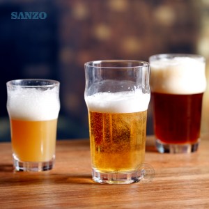 Sanzo Custom Logo Beer Glass Cup Mug Crystal Glasses Handmade Beer Stein Cups