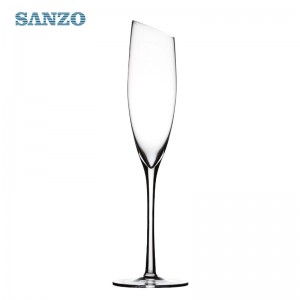 SANZO Bohemian Champagne Glass Customized Handmade Glass Champagne Cup Promotional Hot Selling Colored Champagne Glass