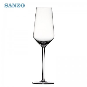 SANZO Black Leadfree Customized Size Drinking Champagne Glass Customized Champagne Flutes Pink Flute Glass Champagne